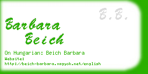 barbara beich business card